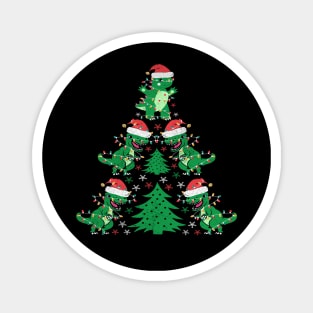 Tree Rex Funny T Rex Christmas Tree Dinosaur Lover Gift Magnet